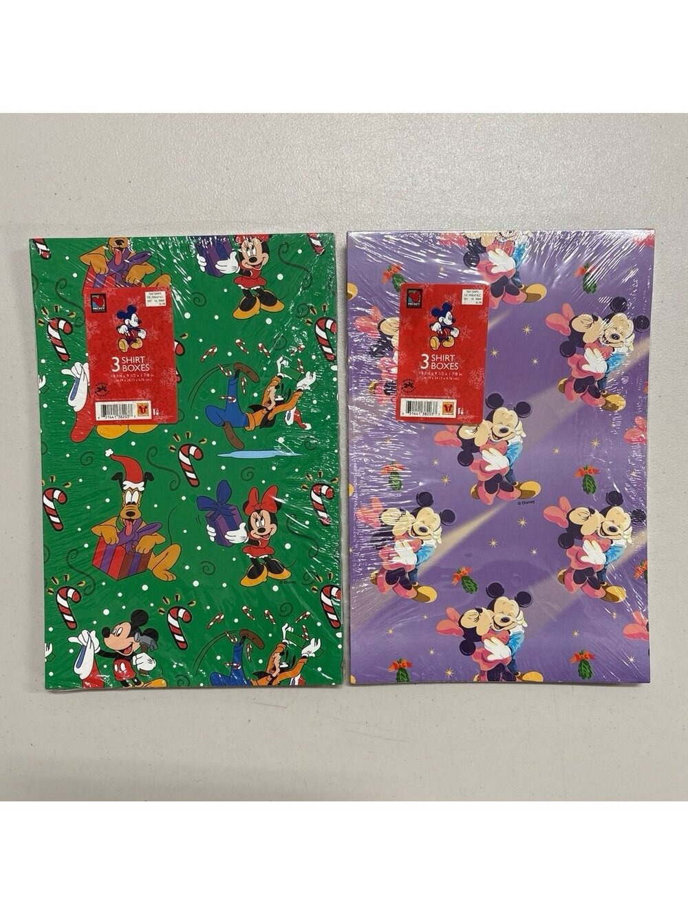 VTG Disney Mickey Unlimited Christmas Shirt Gift Boxes 2 Packs 6 Boxes Sealed